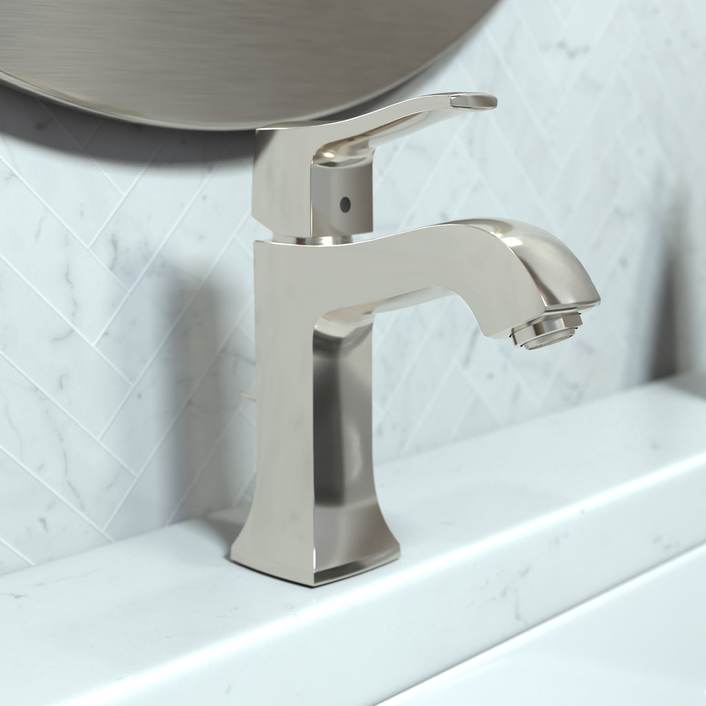 HANSGROHE 31075831 Metris C Single-Hole Faucet 100 with Pop-Up Drain, 1.2 GPM - Polished Nickel