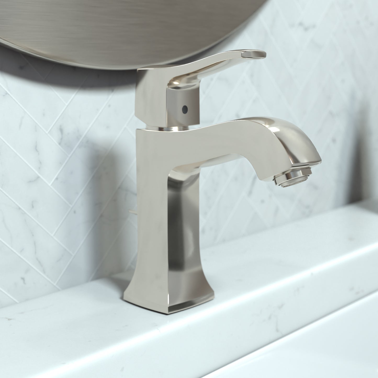 HANSGROHE 31075831 Metris C Single-Hole Faucet 100 with Pop-Up Drain, 1.2 GPM - Polished Nickel