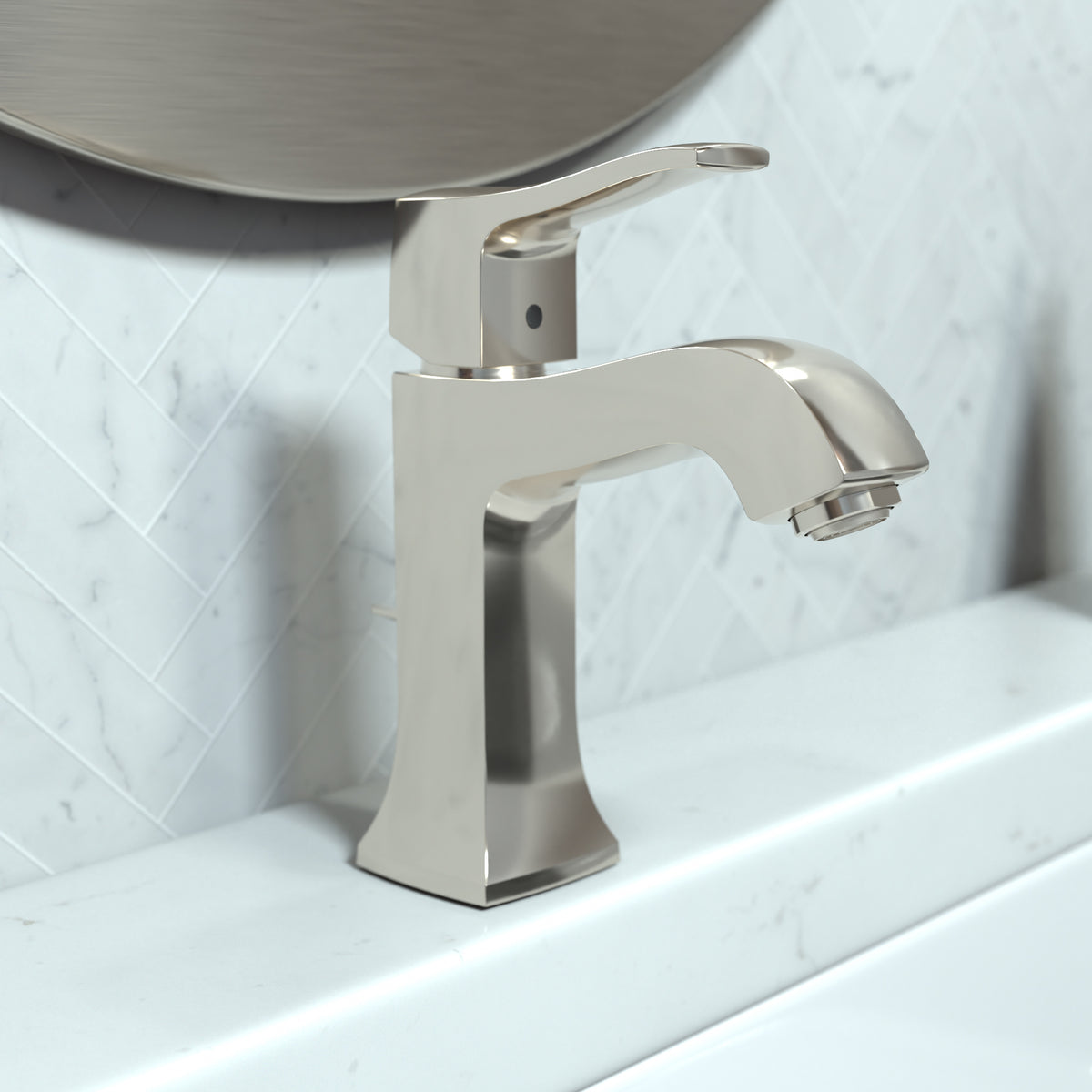 HANSGROHE 31075831 Metris C Single-Hole Faucet 100 with Pop-Up Drain, 1.2 GPM - Polished Nickel