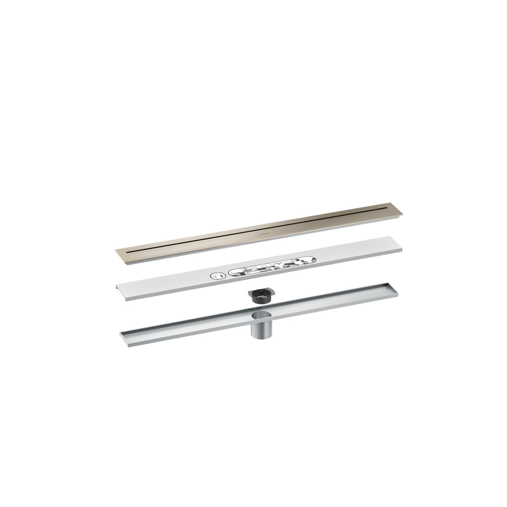 AXOR 42520821 Drains Floor Installation 27 9/16" - Brushed Nickel