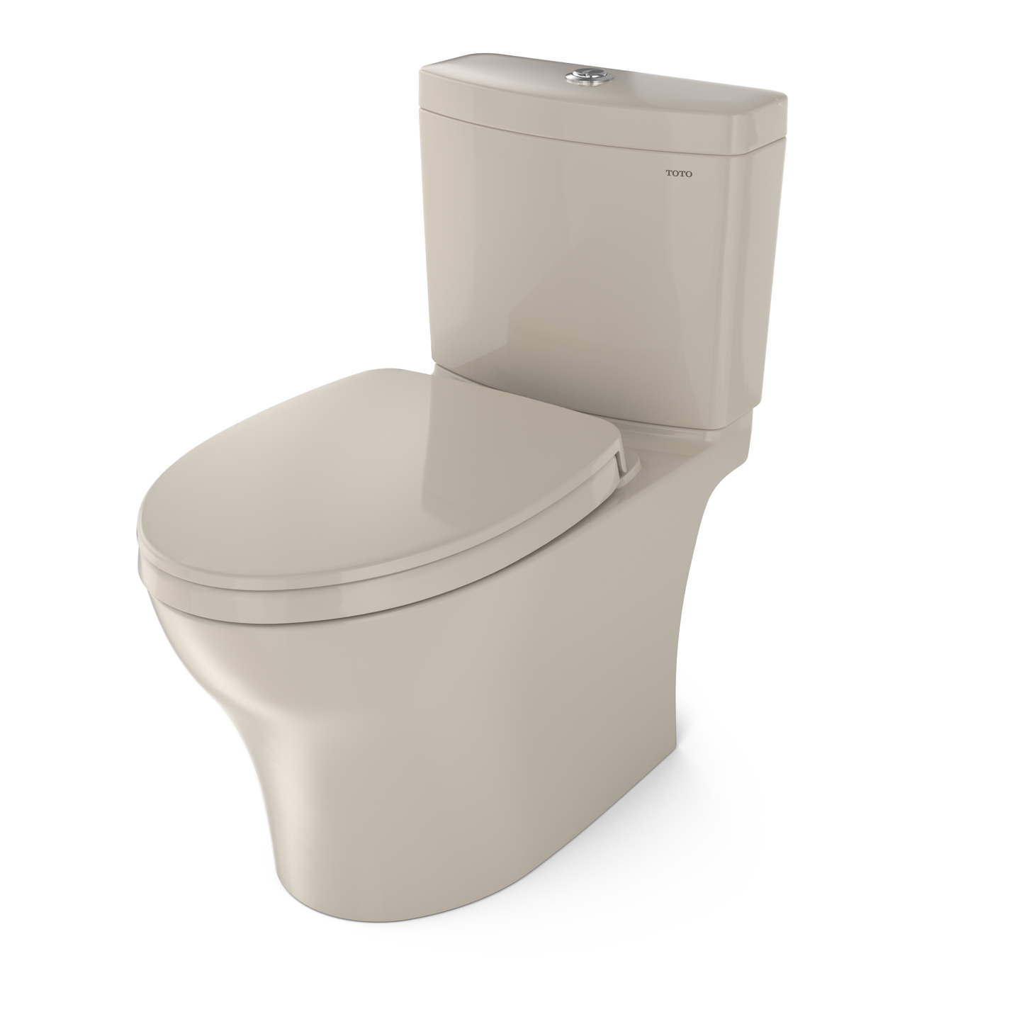 TOTO MS446124CEMFGN#03 Aquia IV Two-Piece Elongated Dual Flush 1.28 and 0.9 GPF Universal Height Toilet with CEFIONTECT , Bone