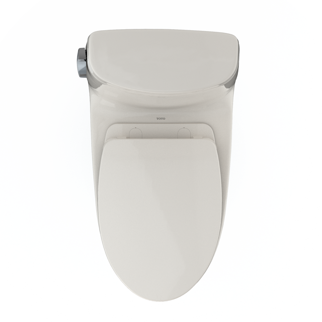 TOTO MS604124CEFG#12 Ultramax Ii One-Piece Elongated 1.28 Gpf Universal Height Toilet With Cefiontect And Ss124 Softclose Seat - Sedona Beige