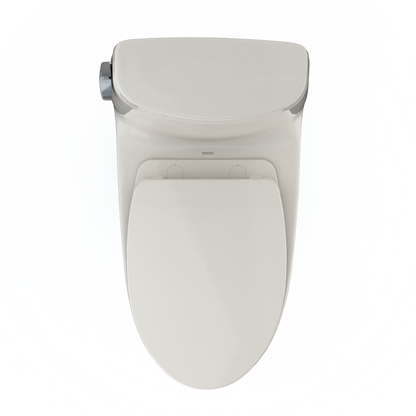 TOTO MS604124CEFG#12 Ultramax Ii One-Piece Elongated 1.28 Gpf Universal Height Toilet With Cefiontect And Ss124 Softclose Seat - Sedona Beige