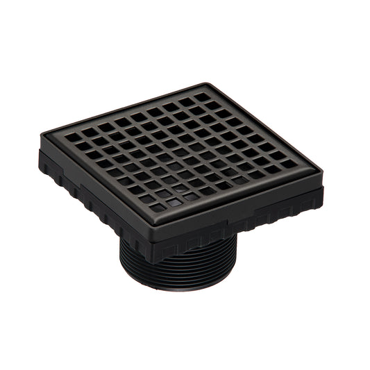 INFINITY DRAIN LQ4-2 ORB LQD 4 4"x4" LQ4 Squares Pattern Strainer-2" Throat in Oil Rubbed Bronze