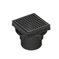 INFINITY DRAIN LQD4-2A BK LQD 4 4" x 4" LQD 4 Squares Pattern Complete Kit in Matte Black with ABS Drain Body, 2" Outlet