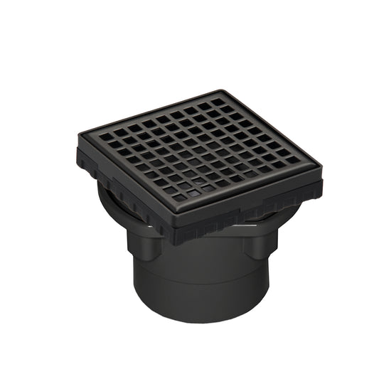 INFINITY DRAIN LQD4-2A ORB LQD 4 4" x 4" LQD 4 Squares Pattern Complete Kit in Oil Rubbed Bronze with ABS Drain Body, 2" Outlet