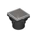 INFINITY DRAIN LQD4-2A PS LQD 4 4" x 4" LQD 4 Squares Pattern Complete Kit in Polished Stainless with ABS Drain Body, 2" Outlet