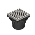 INFINITY DRAIN LQD4-2A SS LQD 4 4" x 4" LQD 4 Squares Pattern Complete Kit in Satin Stainless with ABS Drain Body, 2" Outlet