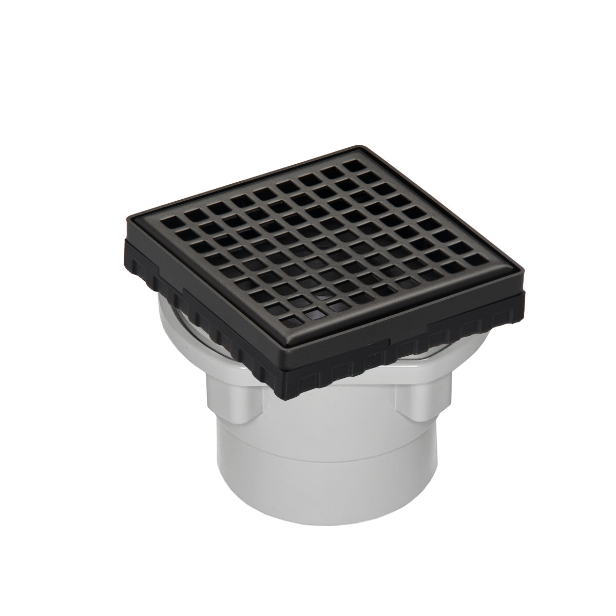 INFINITY DRAIN LQD4-2P ORB LQD 4 4" x 4" LQD 4 Squares Pattern Complete Kit in Oil Rubbed Bronze with PVC Drain Body, 2" Outlet