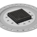 INFINITY DRAIN LQD4 BP ORB LQD 4 4" x 4" LQD 4 Squares Pattern Complete Kit in Oil Rubbed Bronze with PVC Bonded Flange, 2", 3" and 4" Outlet
