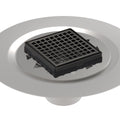 INFINITY DRAIN LQD4 BS ORB LQD 4 4" x 4" LQD 4 Squares Pattern Complete Kit in Oil Rubbed Bronze with Stainless Steel Bonded Flange, 2" No Hub Outlet