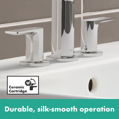 HANSGROHE 72532001 Rebris E Widespread Faucet 110 with Pop-Up Drain, 1.2 GPM - Chrome