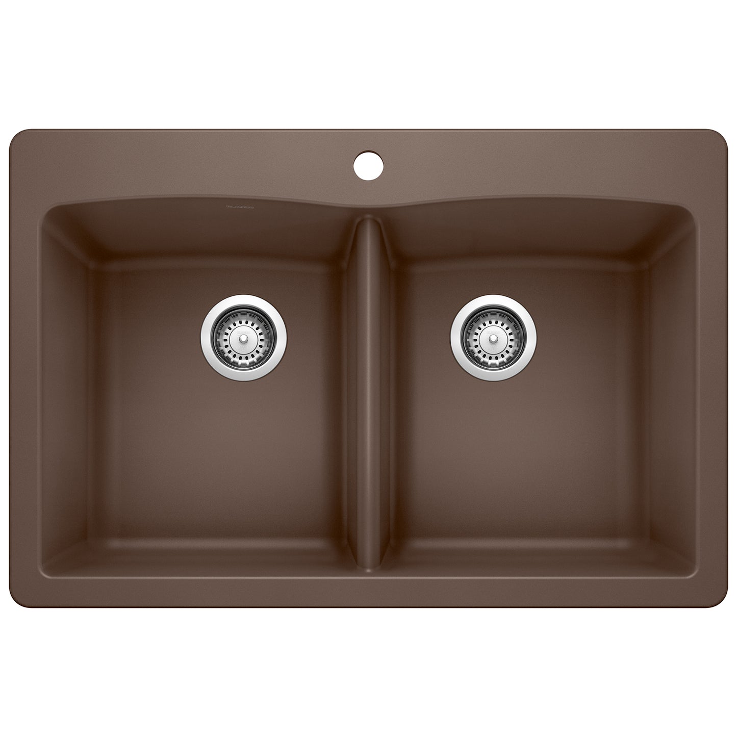 BLANCO 440218 Diamond Diamond SILGRANIT 33" 50/50 Double Bowl Dual Mount Kitchen Sink - Cafe in Cafe