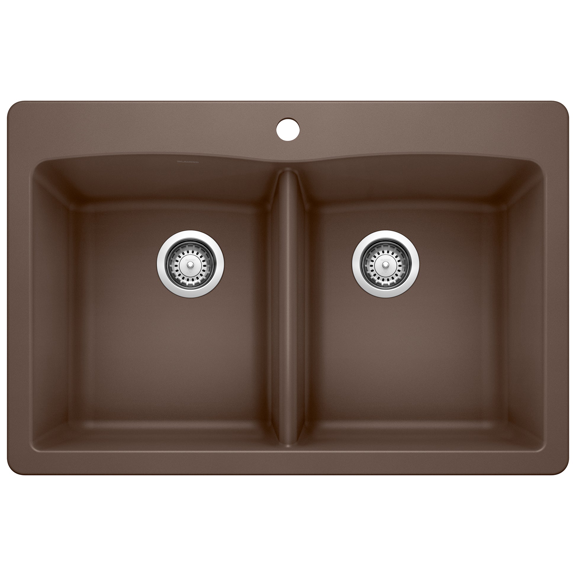 BLANCO 440218 Diamond Diamond SILGRANIT 33" 50/50 Double Bowl Dual Mount Kitchen Sink - Cafe in Cafe