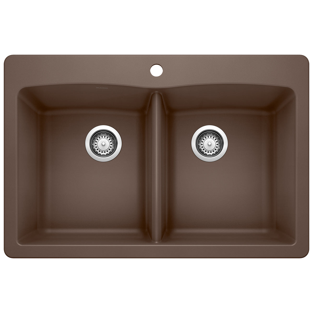 BLANCO 440218 Diamond Diamond SILGRANIT 33" 50/50 Double Bowl Dual Mount Kitchen Sink - Cafe in Cafe