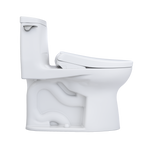 TOTO MW6044736CUFG#01 Washlet+ Ultramax Ii 1G One-Piece Elongated 1.0 Gpf Toilet And Washlet+ S7A Contemporary Bidet Seat - Cotton White