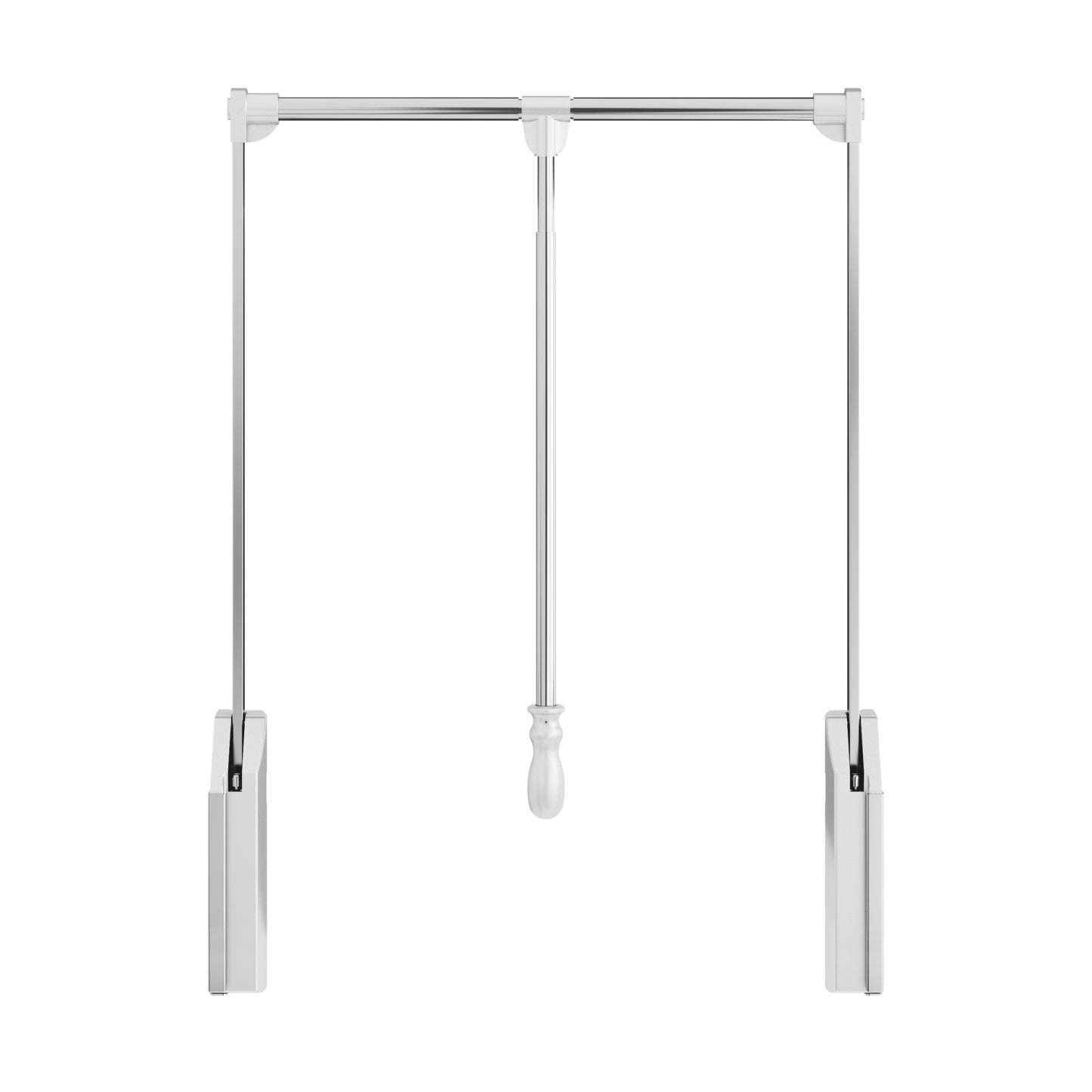 HARDWARE RESOURCES 1523SC-PC Polished Chrome Soft-close Expandable Wardrobe Lift for 25-1/2" - 35" Openings - Polished Chrome