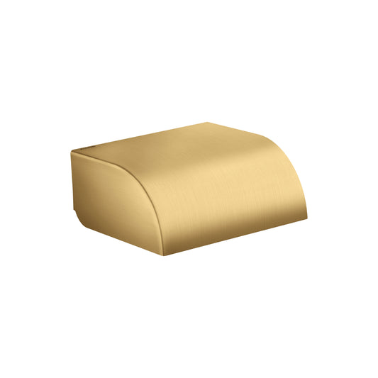 AXOR Universal Circular Roll Holder with Cover in Brushed Gold Optic