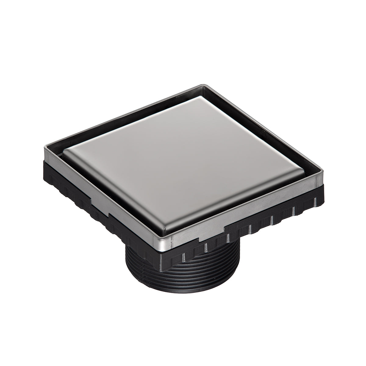 INFINITY DRAIN LS4-2 PS LSD 4 4"x4" LS4 Solid Style Strainer-2" Throat in Polished Stainless Steel