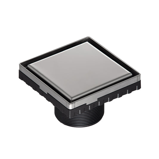 INFINITY DRAIN LS4-2 PS LSD 4 4"x4" LS4 Solid Style Strainer-2" Throat in Polished Stainless Steel