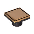 INFINITY DRAIN LS4-2 SB LSD 4 4"x4" LS4 Solid Style Strainer-2" Throat in Satin Bronze