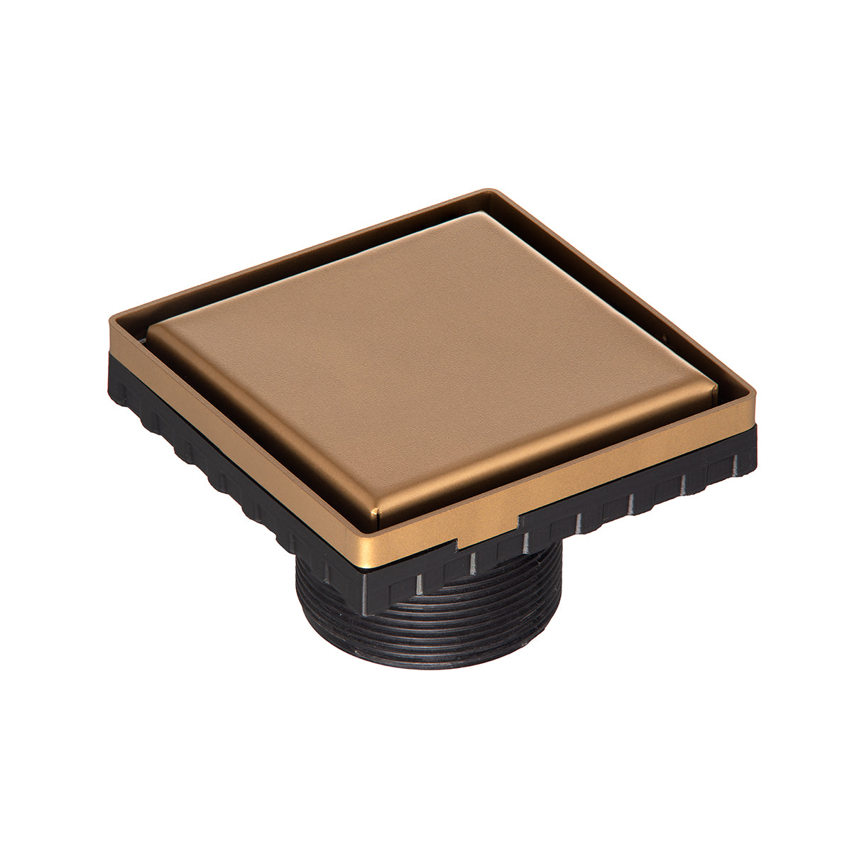 INFINITY DRAIN LS4-2 SB LSD 4 4"x4" LS4 Solid Style Strainer-2" Throat in Satin Bronze