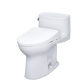 TOTO MW6344736CEFG#01 WASHLET+ Supreme II One-Piece Elongated 1.28 GPF Toilet and WASHLET+ S7A Contemporary Bidet Seat , Cotton White