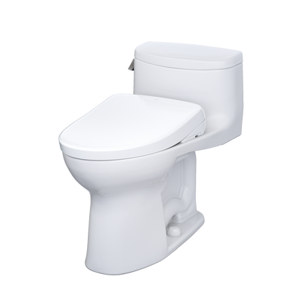 TOTO MW6344726CEFG#01 Washlet+ Supreme Ii One-Piece Elongated 1.28 Gpf Toilet And Washlet+ S7 Contemporary Bidet Seat - Cotton White