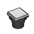 INFINITY DRAIN LSD4-2A SS LSD 4 4" x 4" LSD 4 Solid Style Complete Kit in Satin Stainless with ABS Drain Body, 2" Outlet