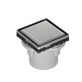 INFINITY DRAIN LSD4-2P PS LSD 4 4" x 4" LSD 4 Solid Style Complete Kit in Polished Stainless with PVC Drain Body, 2" Outlet