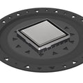 INFINITY DRAIN LSD4 BA PS LSD 4 4" x 4" LSD 4 Solid Style Complete Kit in Polished Stainless with ABS Bonded Flange, 2", 3" and 4" Outlet
