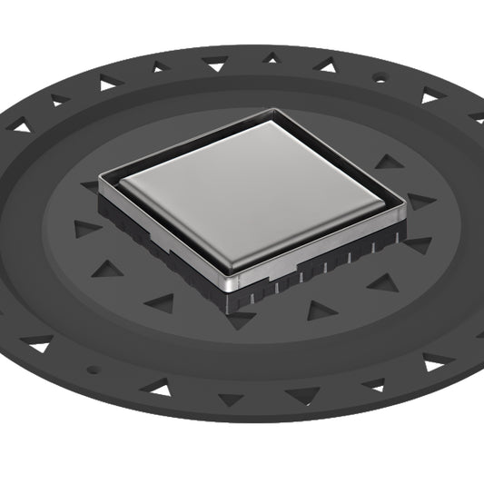 INFINITY DRAIN LSD4 BA PS LSD 4 4" x 4" LSD 4 Solid Style Complete Kit in Polished Stainless with ABS Bonded Flange, 2", 3" and 4" Outlet