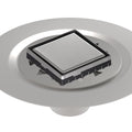 INFINITY DRAIN LSD4 BS PS LSD 4 4" x 4" LSD 4 Solid Style Complete Kit in Polished Stainless with Stainless Steel Bonded Flange, 2" No Hub Outlet