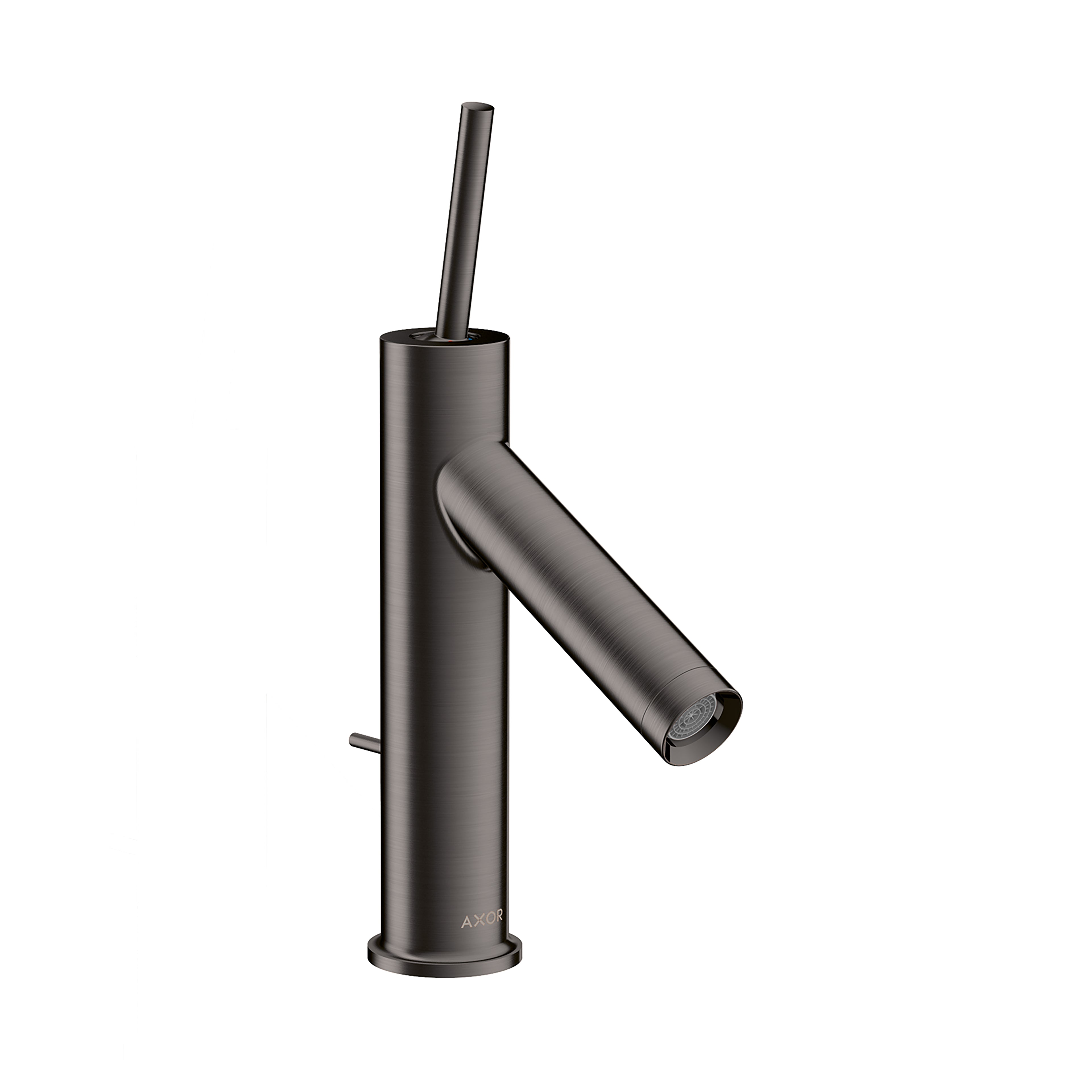 AXOR 10111341 Starck Single-Hole Faucet 90 with Pop-Up Drain, 1.2 GPM - Brushed Black Chrome