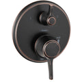 HANSGROHE 04449920 Ecostat Classic Pressure Balance Trim with Diverter, Round - Rubbed Bronze