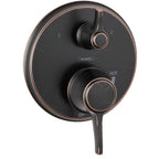 HANSGROHE 04449920 Ecostat Classic Pressure Balance Trim with Diverter, Round - Rubbed Bronze