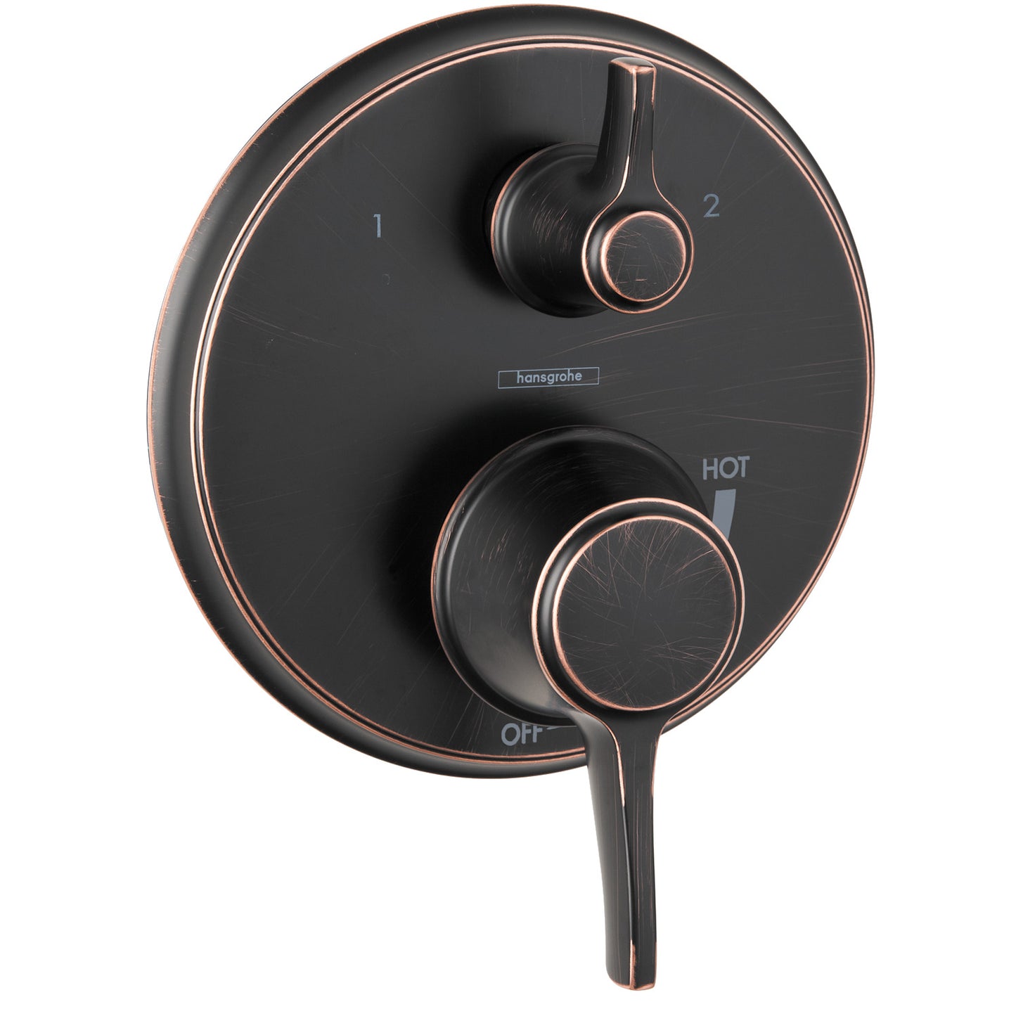 HANSGROHE 04449920 Ecostat Classic Pressure Balance Trim with Diverter, Round - Rubbed Bronze