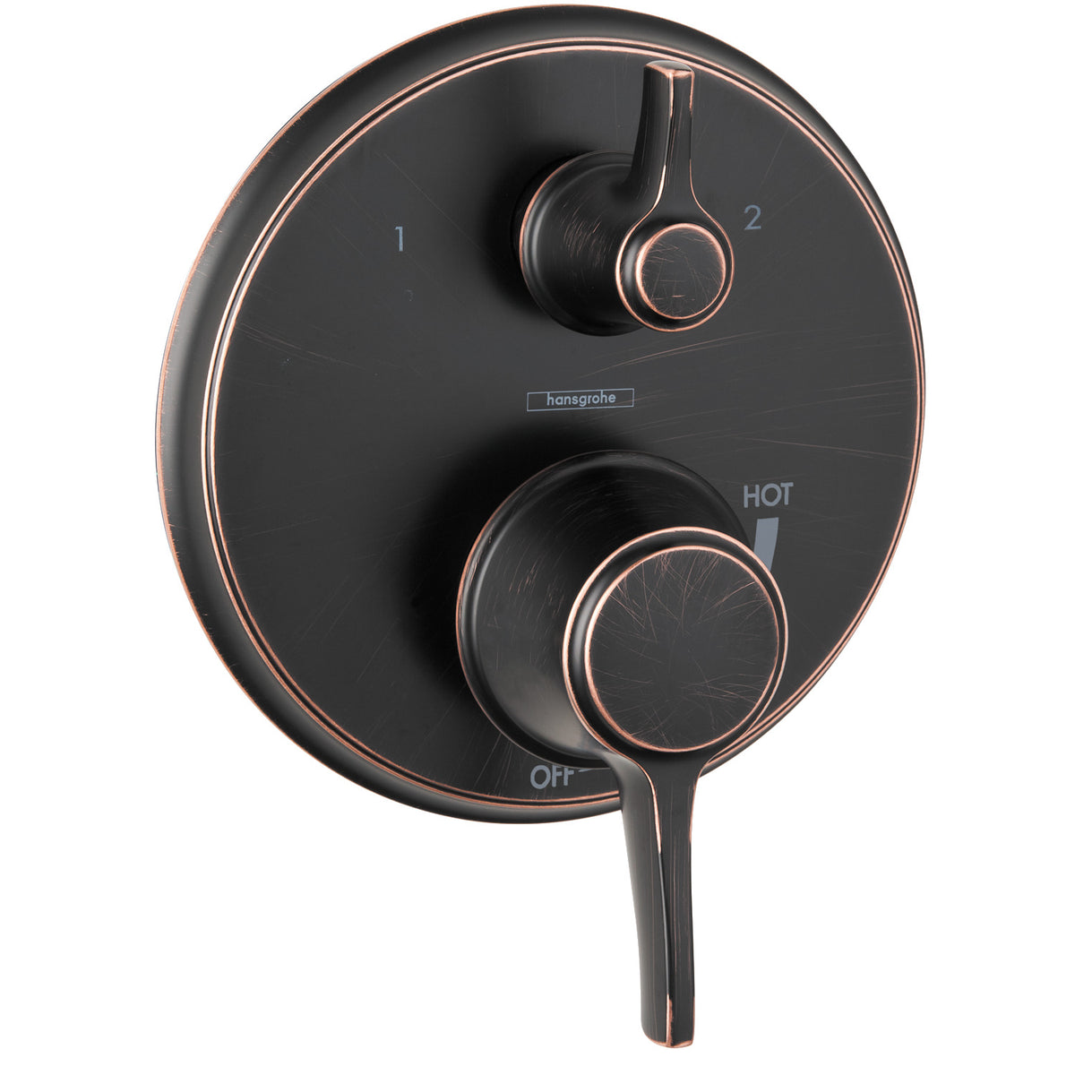 HANSGROHE 04449920 Ecostat Classic Pressure Balance Trim with Diverter, Round - Rubbed Bronze