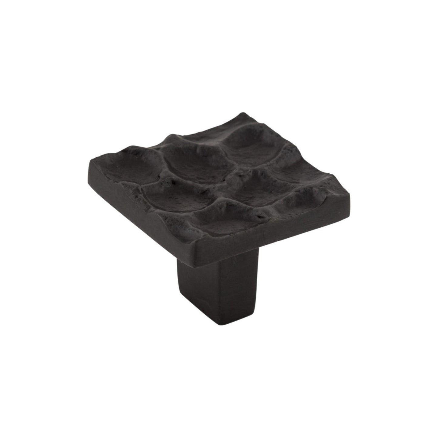 TOP KNOBS TK301CB Cobblestone 1 3/8" Length Square Knob - Coal Black