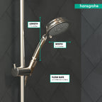 HANSGROHE 04072830 Croma 100 Classic Handshower 3-Jet, 2.5 GPM - Polished Nickel