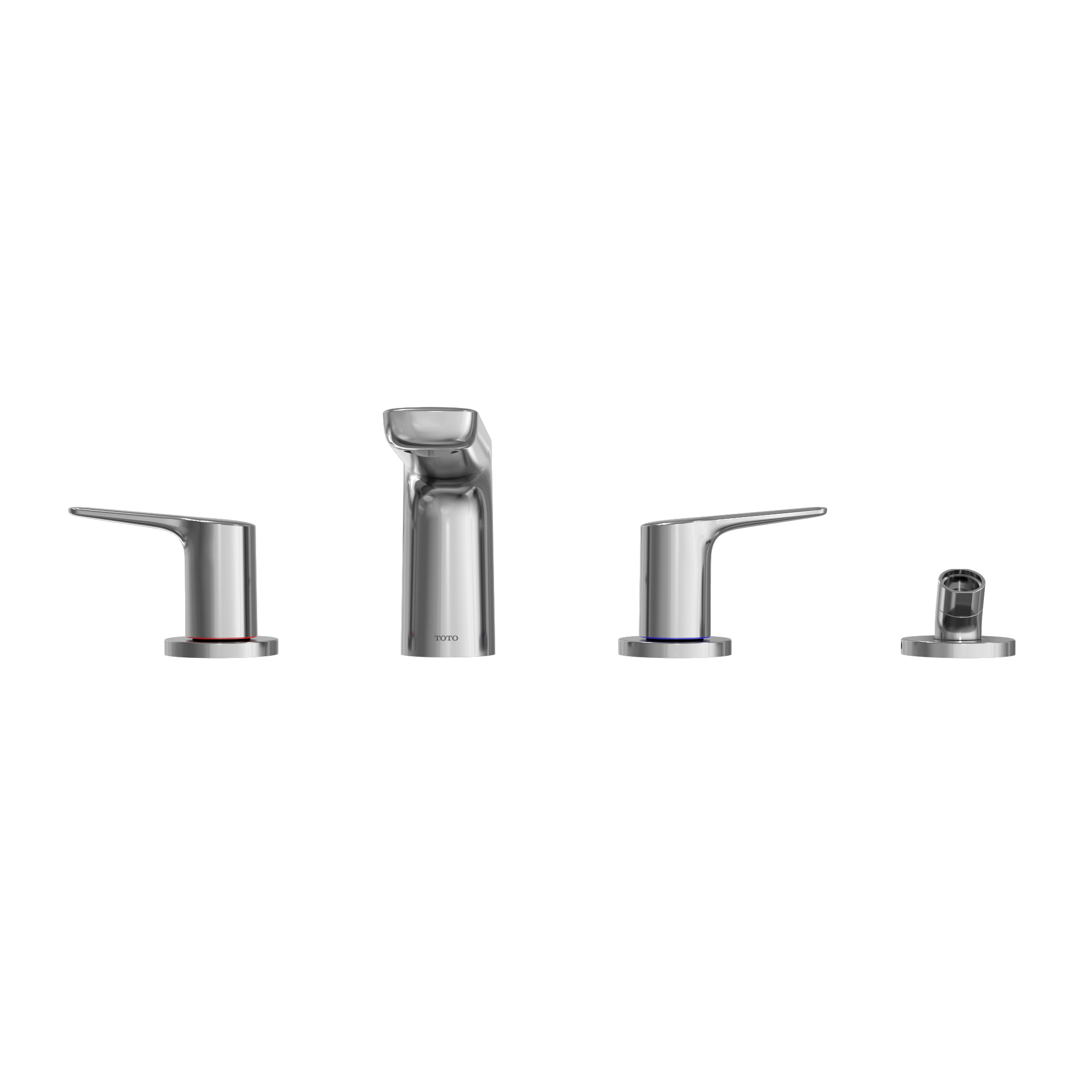 TOTO TBG03202U#CP Gs Four-Hole Deck-Mount Roman Tub Filler Trim With Handshower - Polished Chrome
