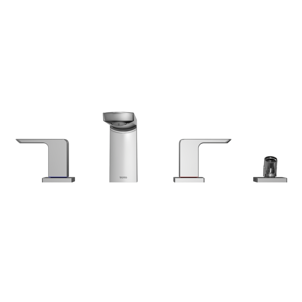 TOTO TBG02202U#CP Gr Two-Handle Deck-Mount Roman Tub Filler Trim With Handshower - Polished Chrome