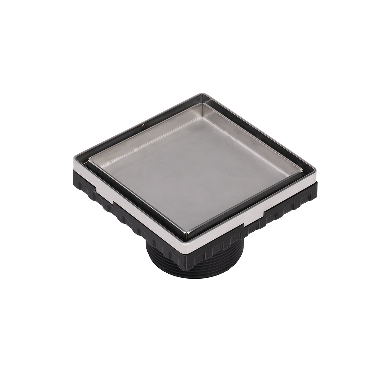 INFINITY DRAIN LT4-2 PS LTD 4 4"x4" LT4 Tile Drain Strainer-2" Throat in Polished Stainless Steel