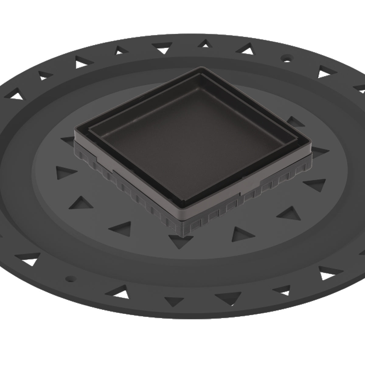 INFINITY DRAIN LTD4 BA ORB LTD 4 4" x 4" LTD 4 Tile Insert Complete Kit in Oil Rubbed Bronze with ABS Bonded Flange, 2", 3" and 4" Outlet