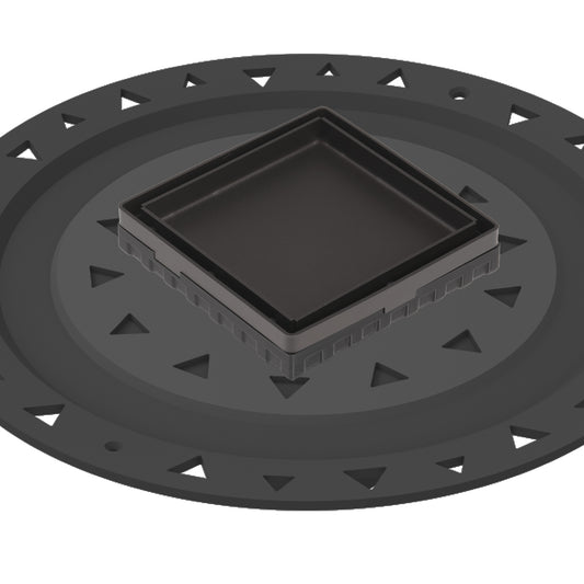 INFINITY DRAIN LTD4 BA ORB LTD 4 4" x 4" LTD 4 Tile Insert Complete Kit in Oil Rubbed Bronze with ABS Bonded Flange, 2", 3" and 4" Outlet