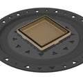 INFINITY DRAIN LTD4 BA SB LTD 4 4" x 4" LTD 4 Tile Insert Complete Kit in Satin Bronze with ABS Bonded Flange, 2", 3" and 4" Outlet