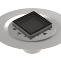 INFINITY DRAIN LTD4 BS ORB LTD 4 4" x 4" LTD 4 Tile Insert Complete Kit in Oil Rubbed Bronze with Stainless Steel Bonded Flange, 2" No Hub Outlet