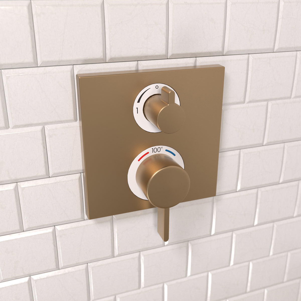HANSGROHE 15712141 Ecostat Thermostatic Trim with Volume Control - Brushed Bronze