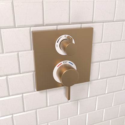 HANSGROHE 15712141 Ecostat Thermostatic Trim with Volume Control - Brushed Bronze
