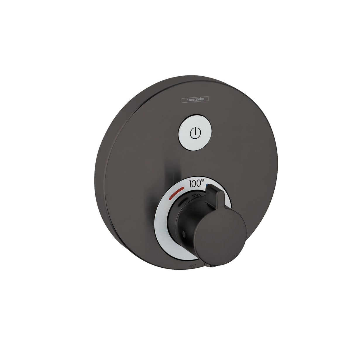 HANSGROHE 15744341 ShowerSelect S Thermostatic Trim for 1 Function, Round - Brushed Black Chrome